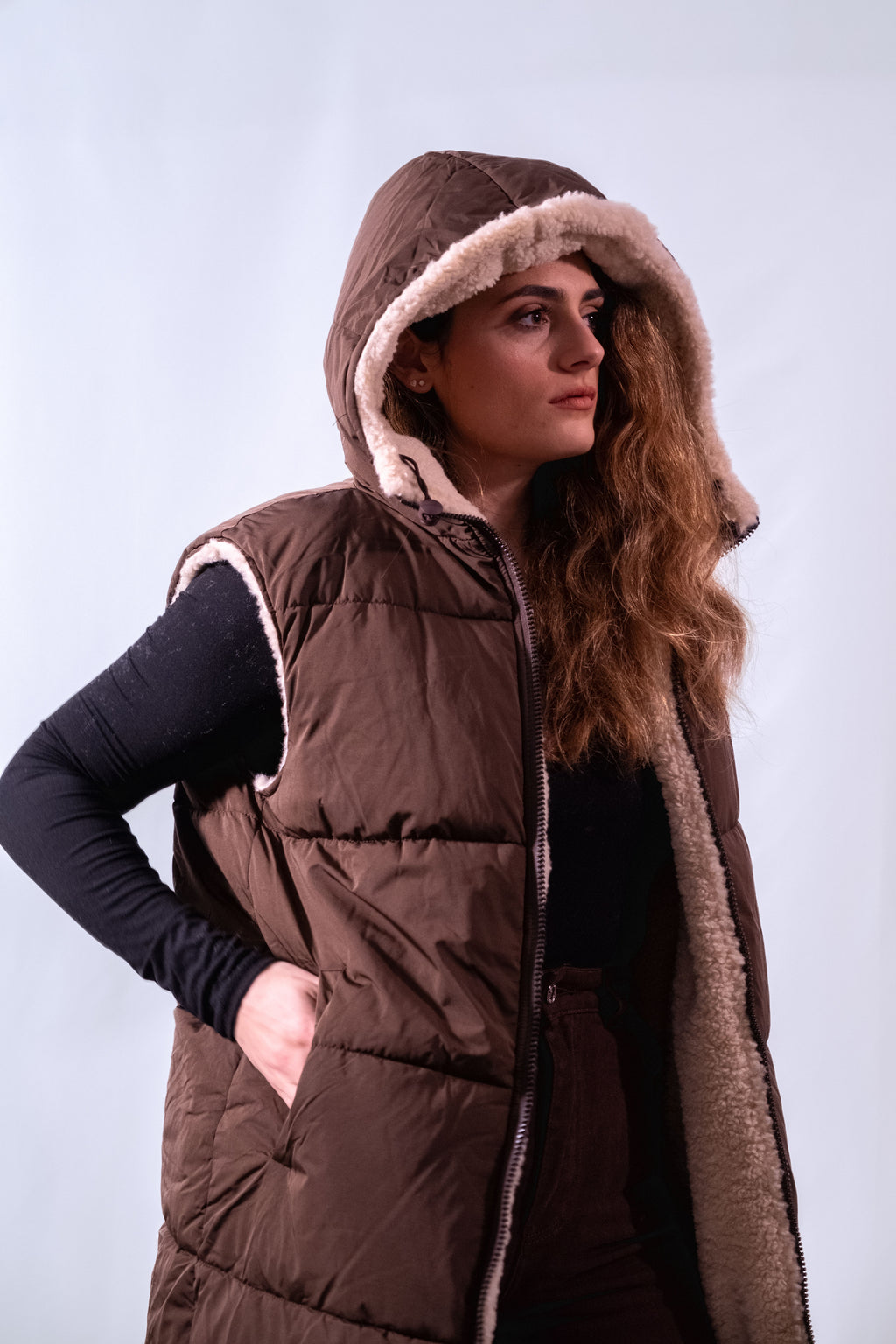 Manteau Julie ( Marron / Beige )