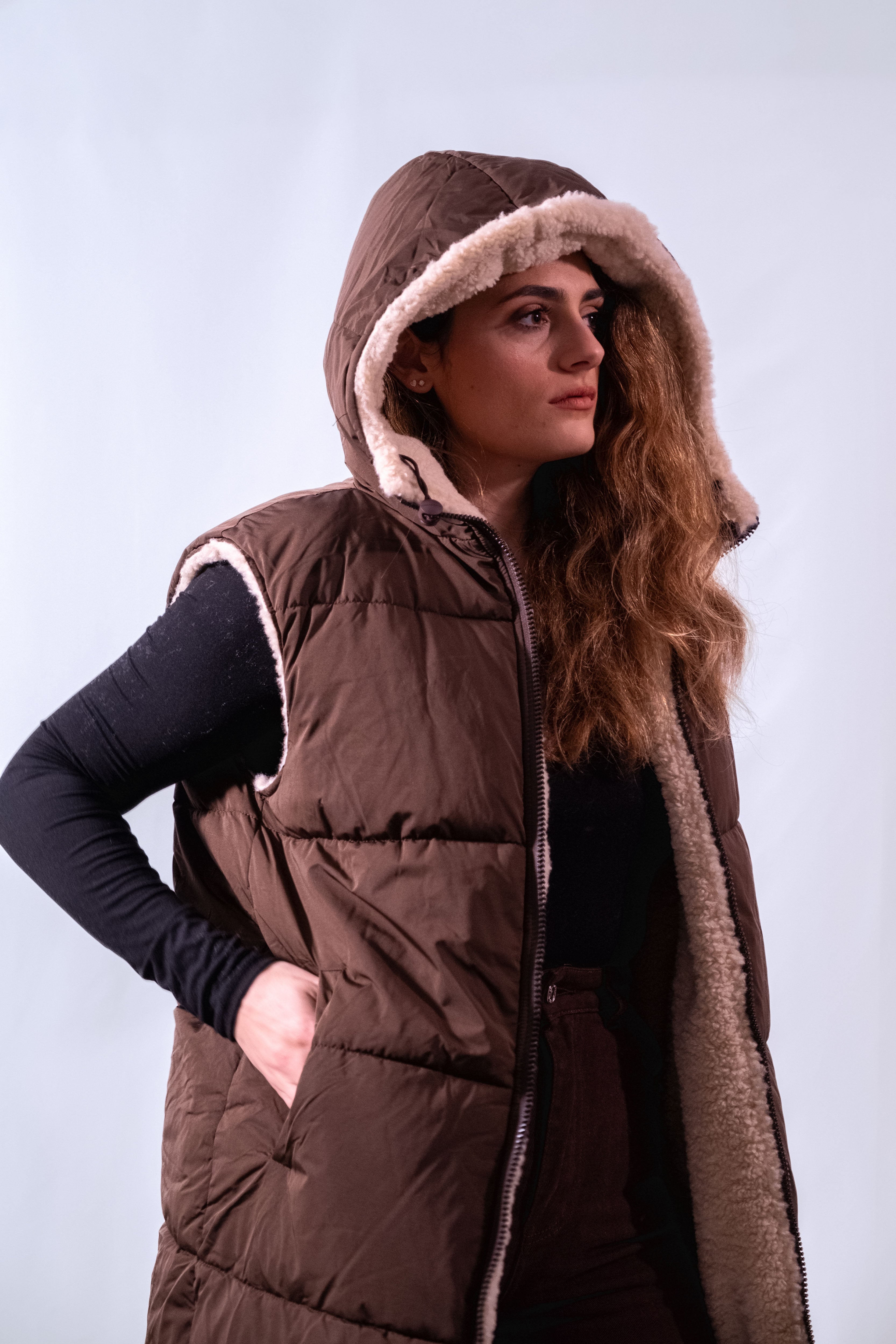 Manteau Julie ( Marron / Beige )