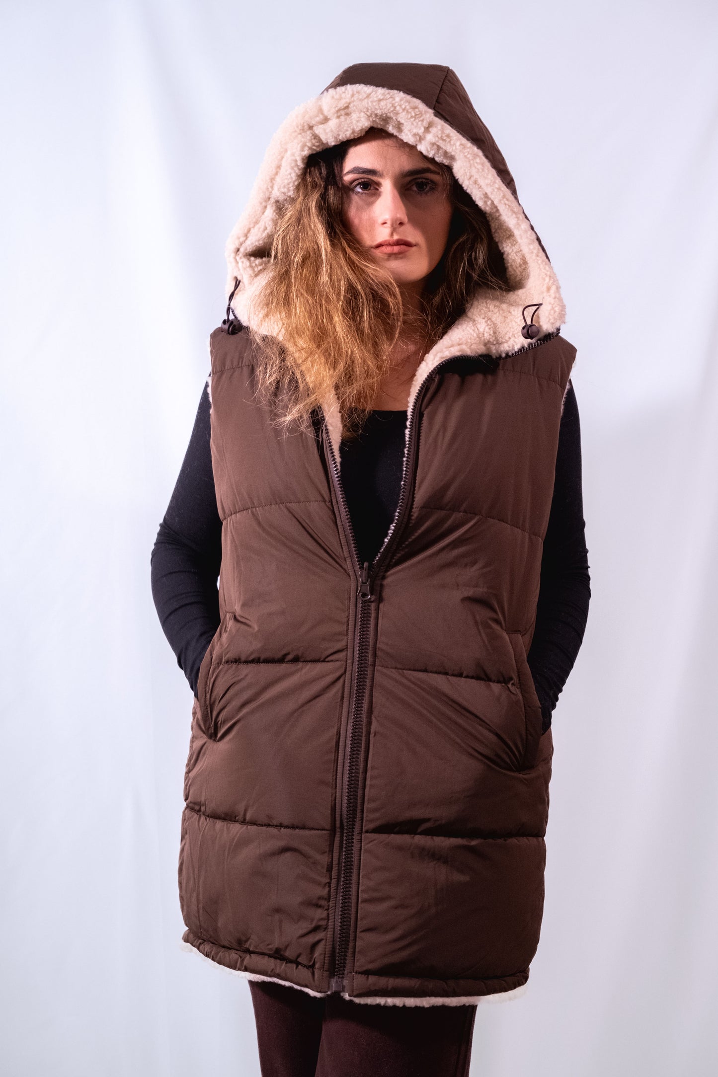 Manteau Julie ( Marron / Beige )