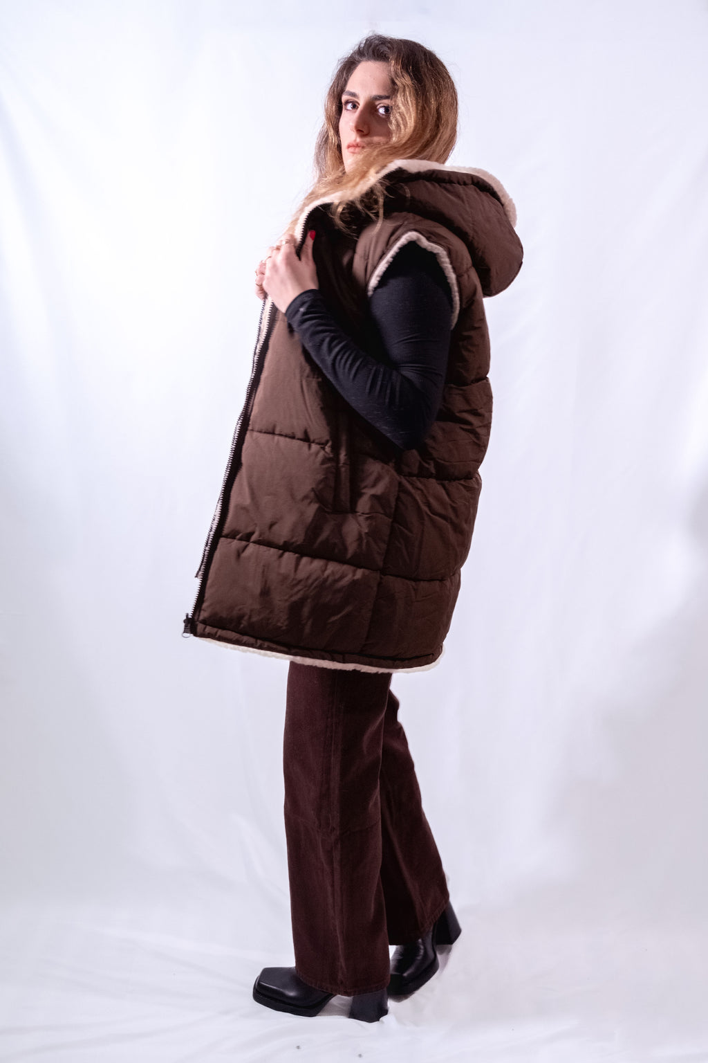Manteau Julie ( Marron / Beige )