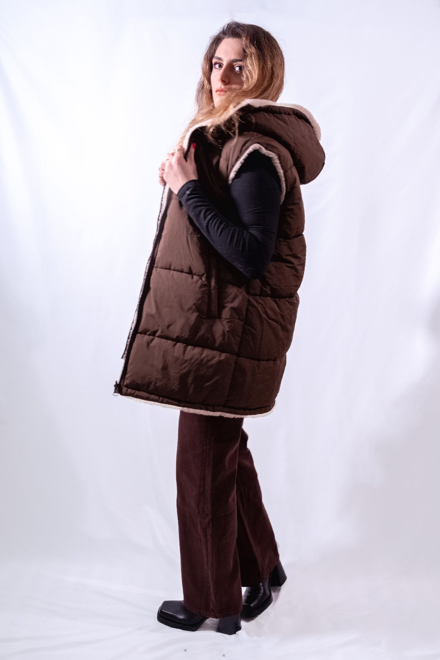 Manteau Julie ( Marron / Beige )