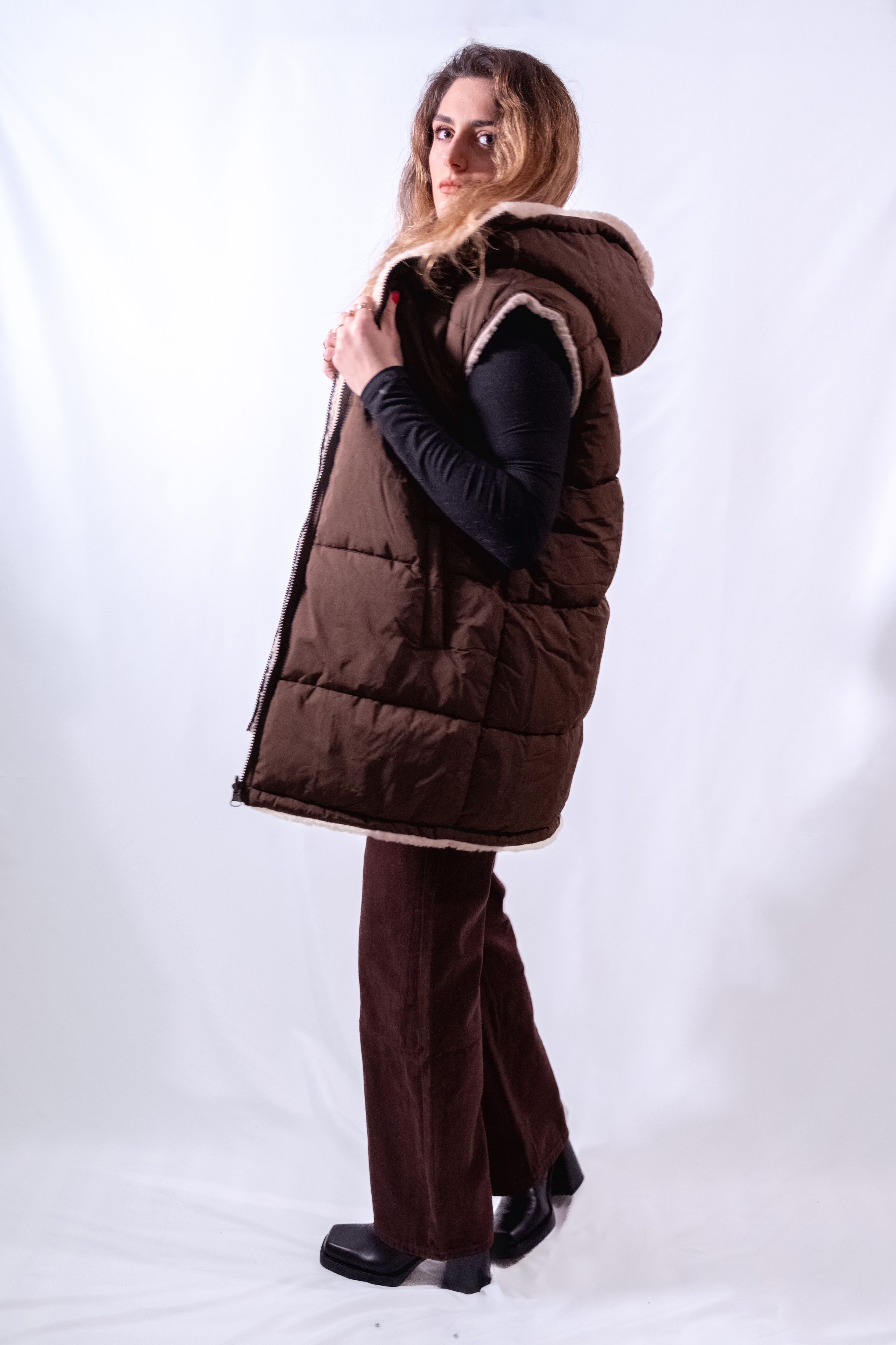 Manteau Julie ( Marron / Beige )
